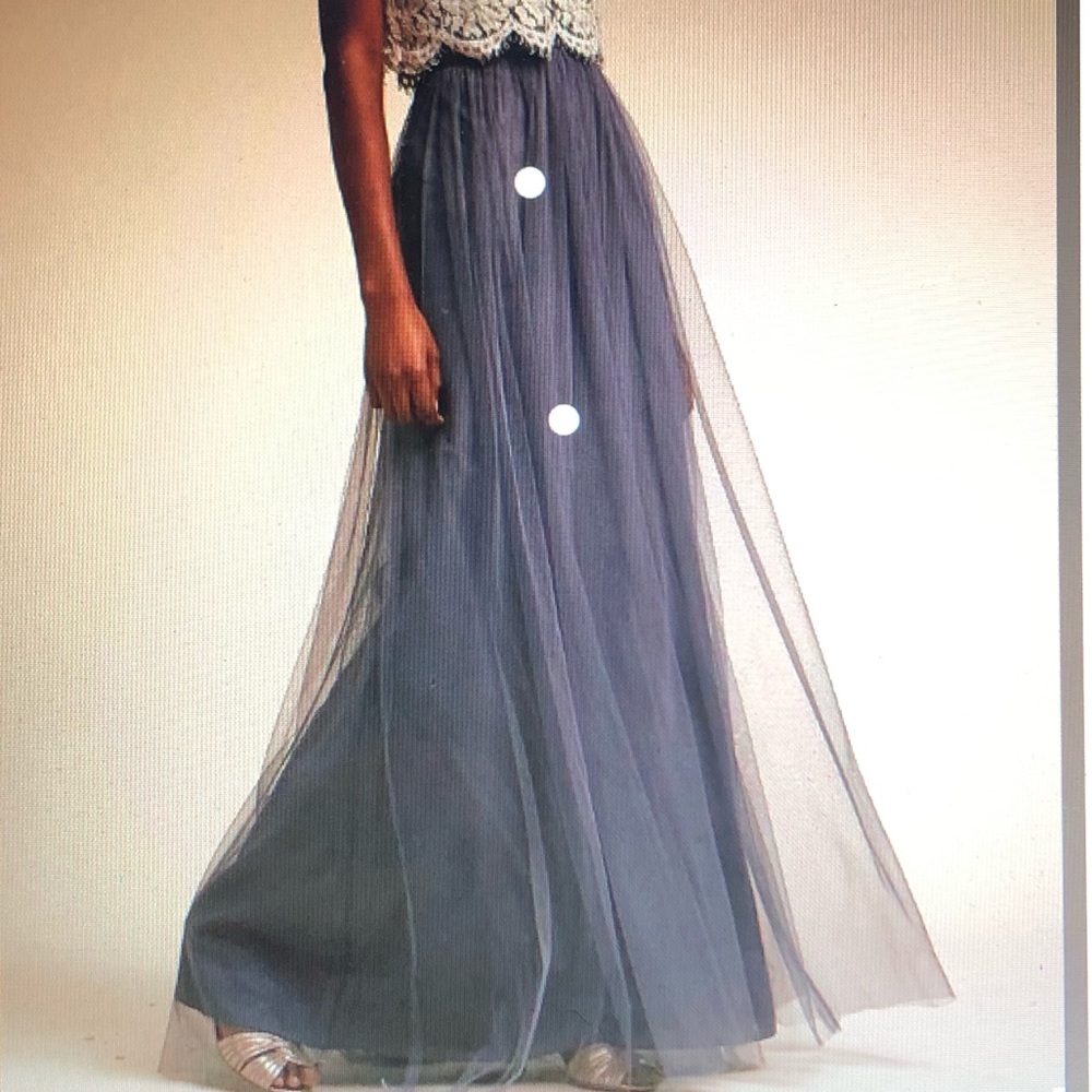 Anthropologie Dusk Purple Floor Length Skirt
